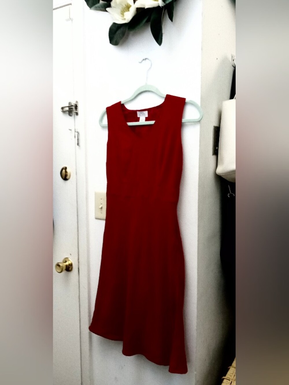 LOFT Sleeveless Red A-Line Dress